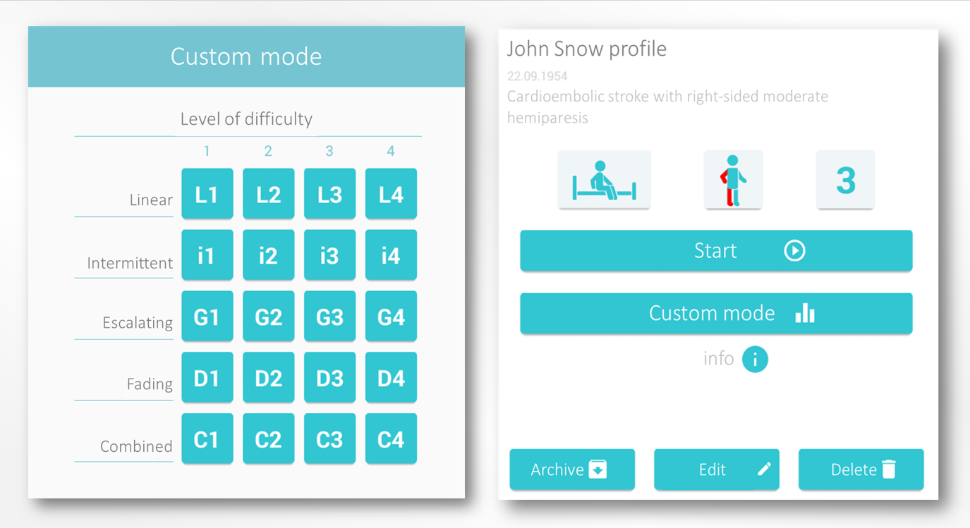 Training intensity control